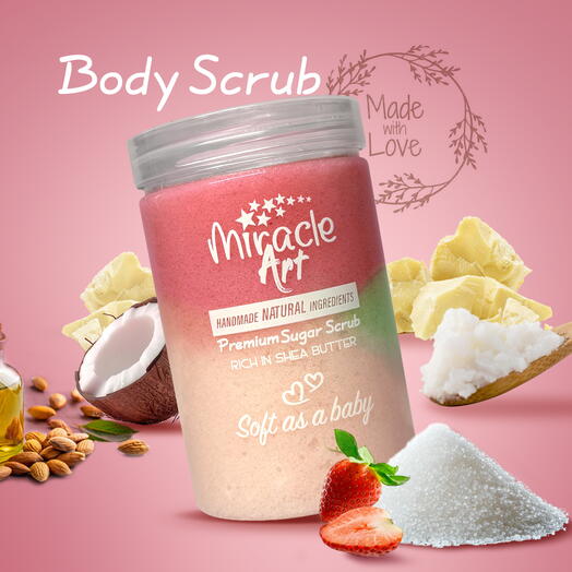 Strawberry Kiss Handmade Sugar Body Scrub