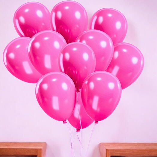 11 helium balloons