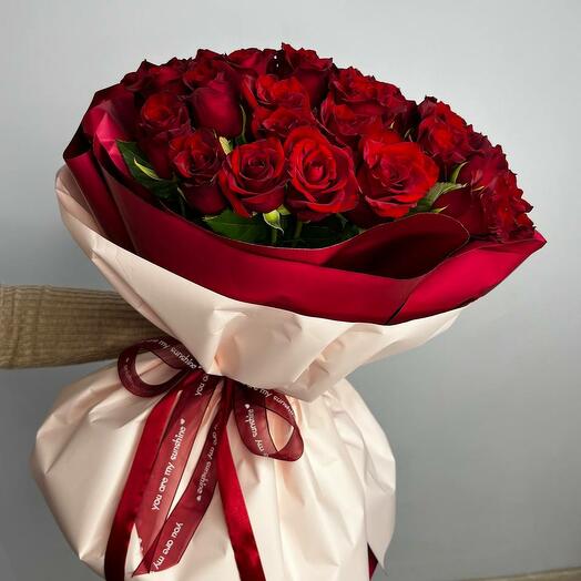 Bouquet of 35 roses