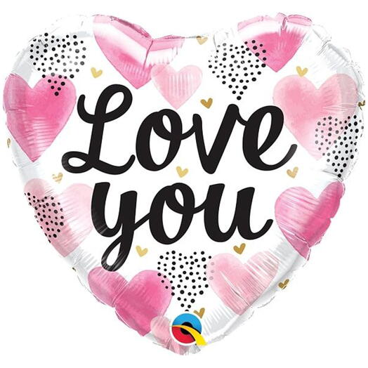 Qualatex Foil Balloon Pink Love You-5734