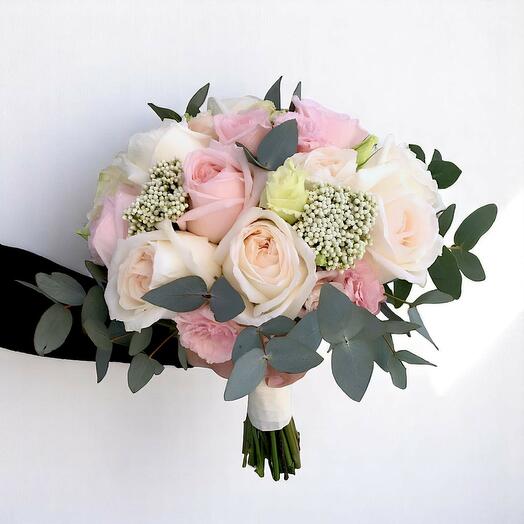 Bridal Bouquet White   Pink
