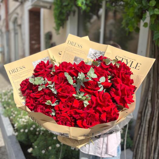 Французская Роза 🌹 с эвкалиптом