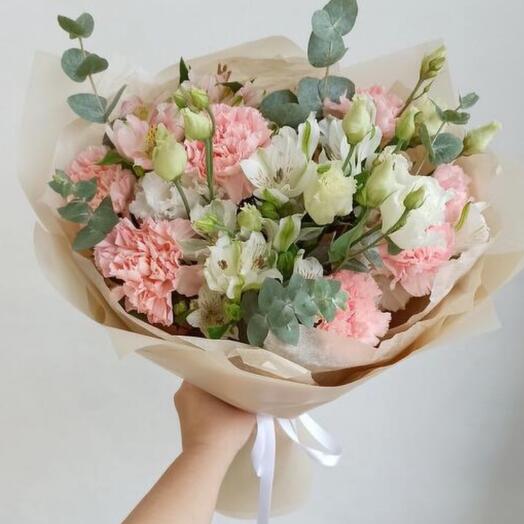 The bouquet is delicate