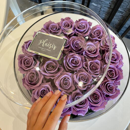 VIP Lilac Acrylic with Lilac Preserved Roses