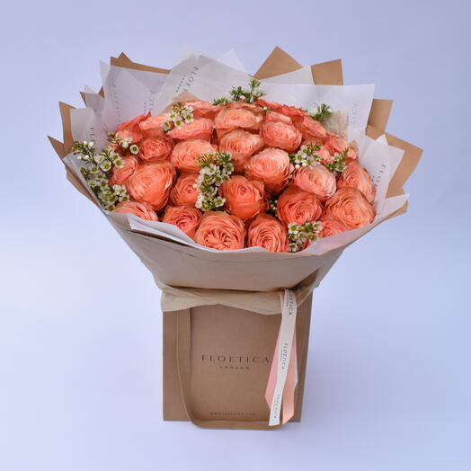 Bridgette (36 Premium Roses with Wax Flower)