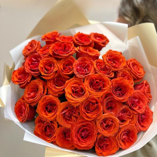 Шикарный букет N 37 из эквадорских пионовидных роз🌹