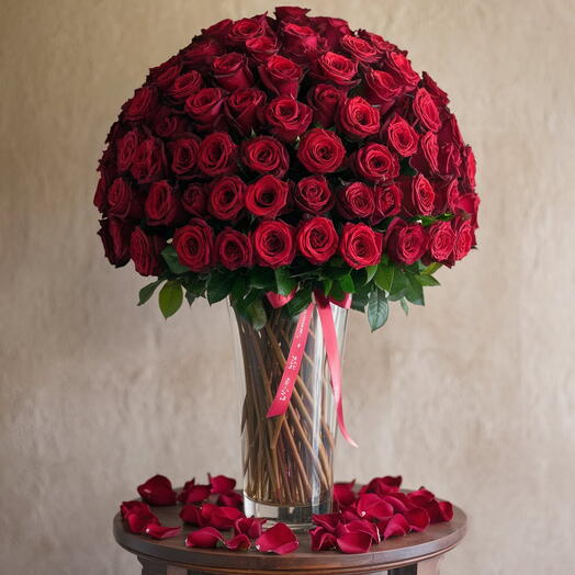 Valentines Day Luxury Tall Vase Arrangement