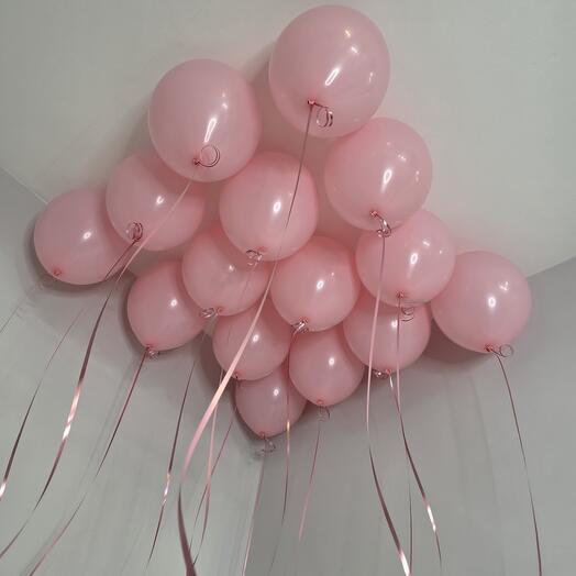 Микс из 15 нежно-розовых шаров