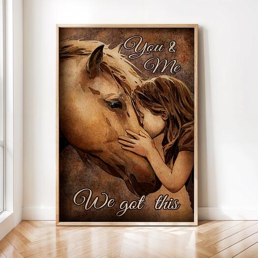 Интерьерный постер "Лошади" винтажная картина 02-0177