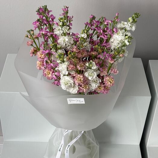Букет из фермерской маттиолы микс💌 25шт