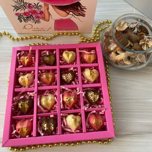 Corazones de chocolate belga Callebaut