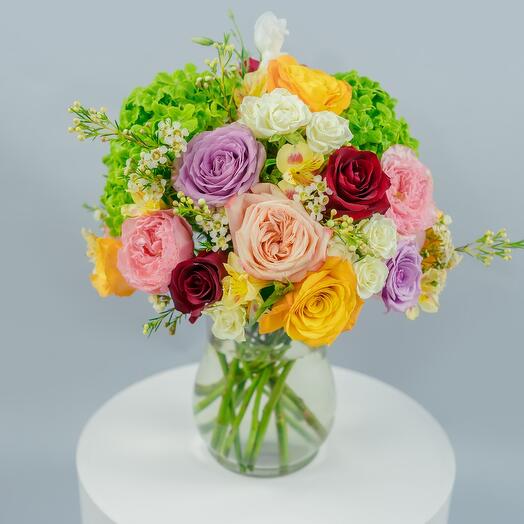 Blooming flowers bouquet