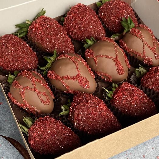 Клубника в шоколаде подарок Подарочный набор (9-12🍓)