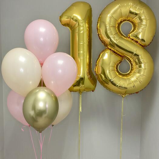 Воздушные шары для девушки на 18 лет