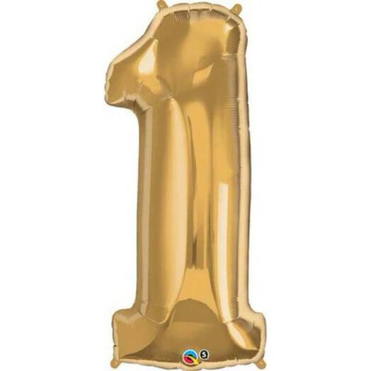 Gold Number One Helium Balloon A