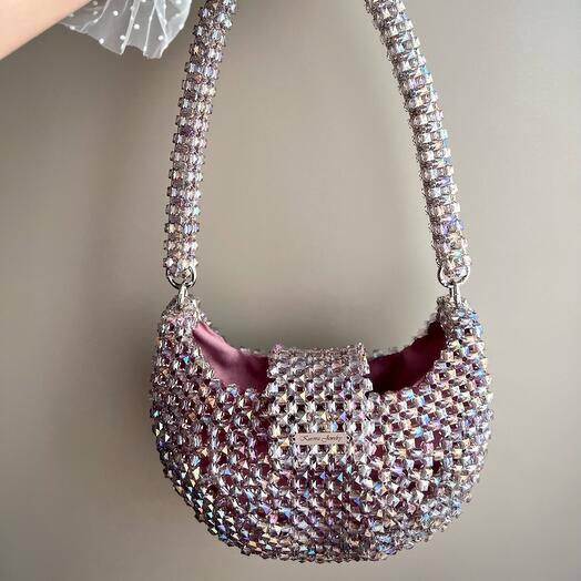 Сумка из бусин хобо MINOU