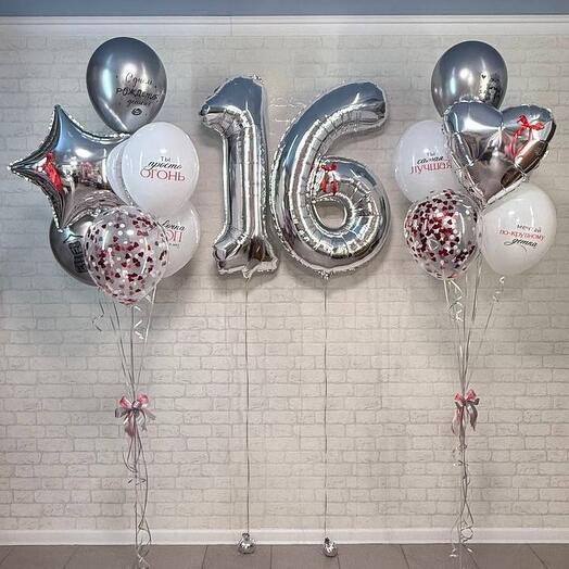 Шары с бантами для девушки 16 лет