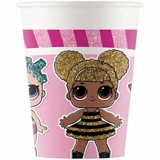 Набор стаканов одноразовых пластиковый куклы