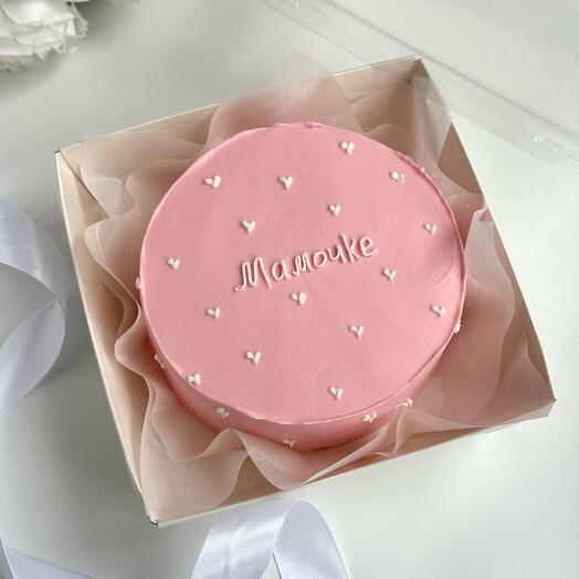 Rosa, pastel delicado para Mamá como regalo