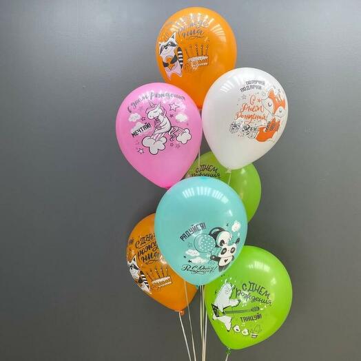 7 globos de helio