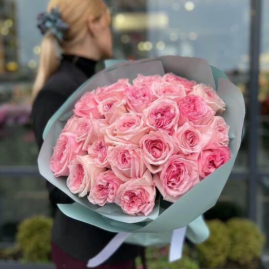 Bouquet of peony roses 25 pieces
