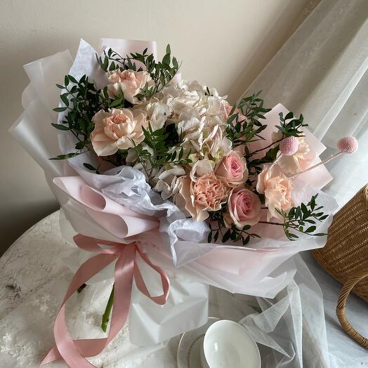 Bouquet with hydrangea