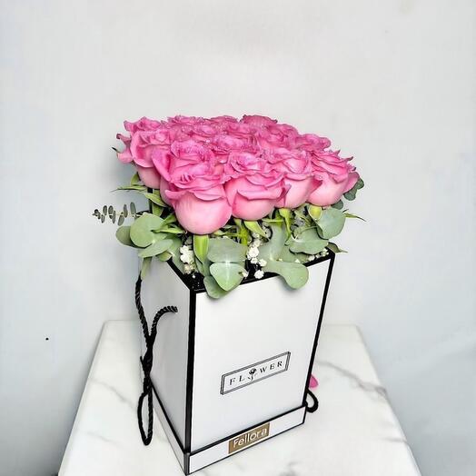 Pink Roses Box Arrangements