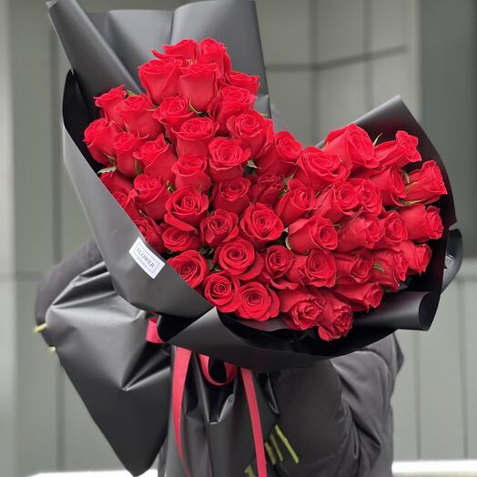 Букет Признание в Любви из 51 красной розы
