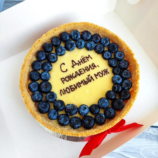 Tarta de queso clásico con arándanos