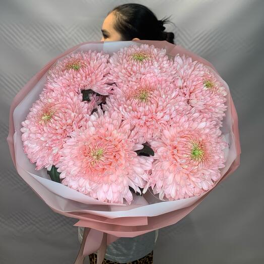 Букет из Больших Персиковых Хризантем😍