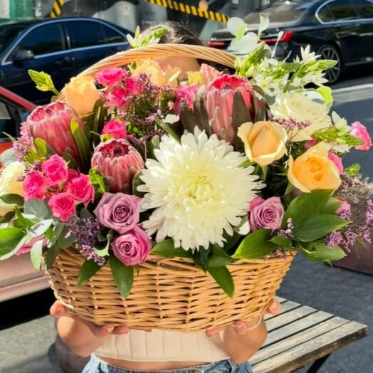 Magical Flowers In Basket