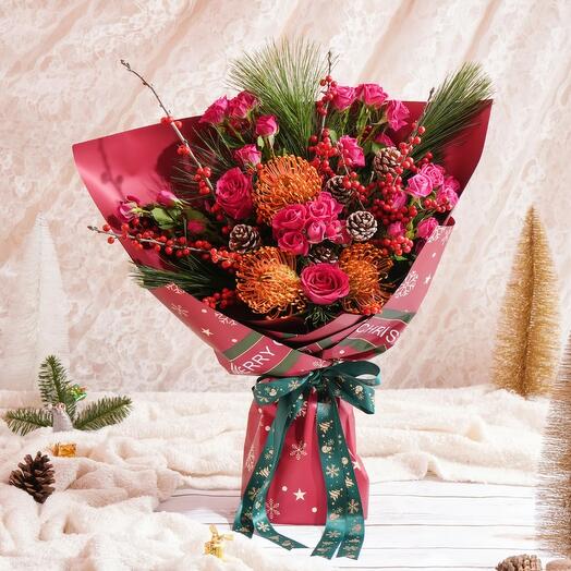 Christmas Embrace Flowers Bouquet