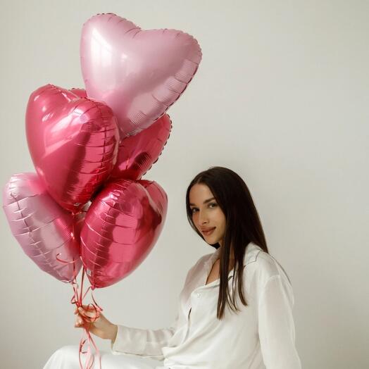 Связка из 5 фольгированных шаров