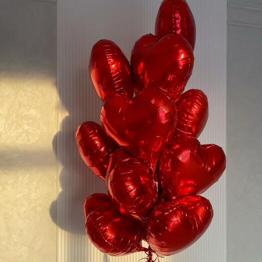 Набор Шаров из 14 красных сердец