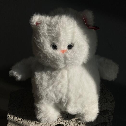 Кот Бегемот белый средний