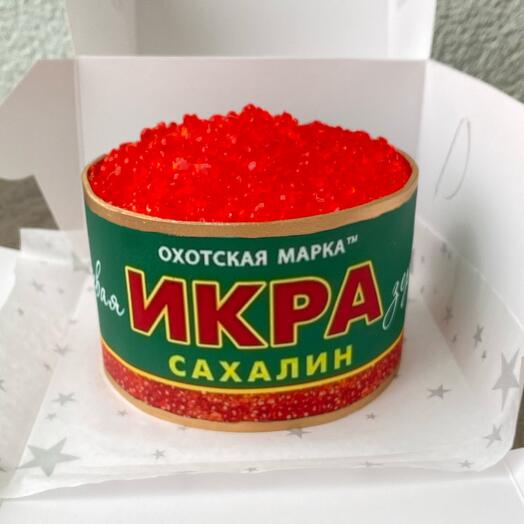 Бенто торт размер S Банка красной икры