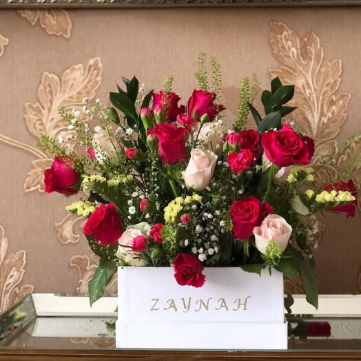 Personalised fresh flower box