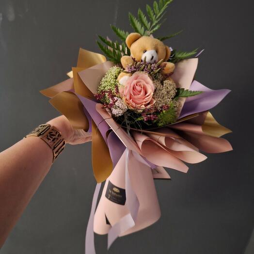 Teddy bear with rose 1