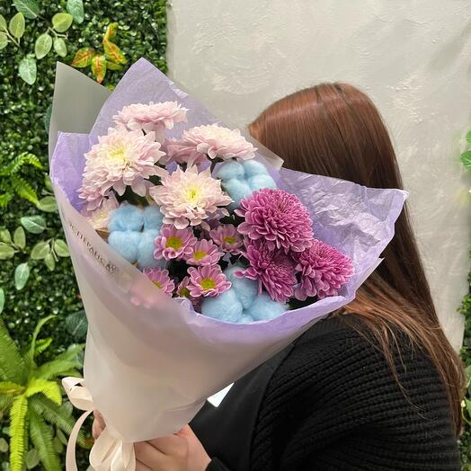 Букет комплимент в сиреневых тонах 💜