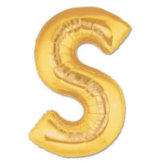 Letter S Golden Foil Balloon