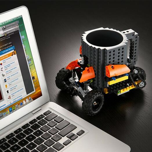 Кружка конструктор Lego с детальками (разные цвета)