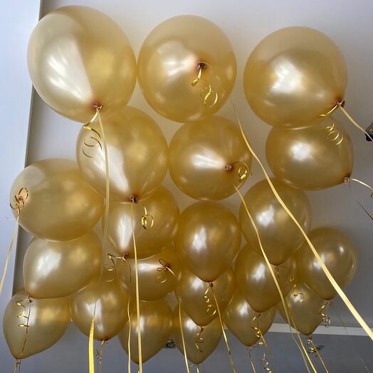 21 шар цвет золото