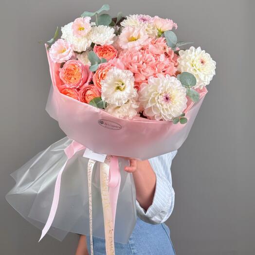 Цветы Букет Art Flowers Персиковый поцелуй