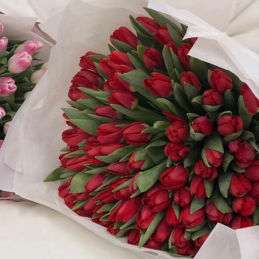 101 red Tulips