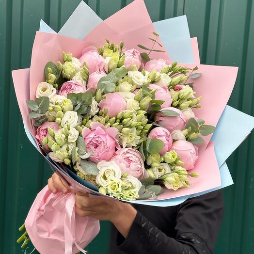 Peonías con Lisianthus 💐
