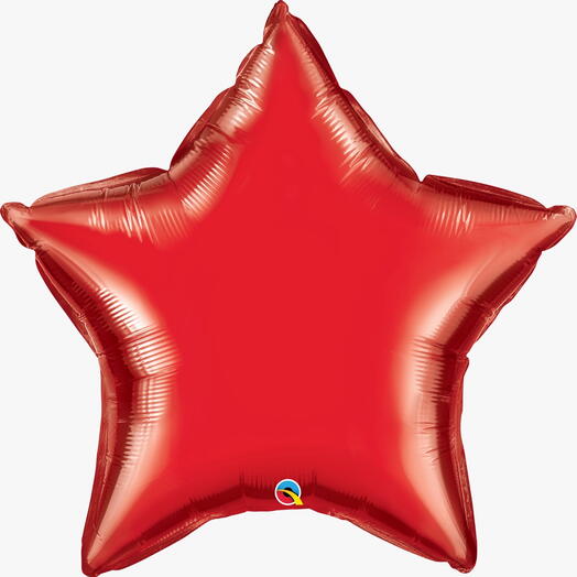 Red Star Shaped Foil Balloon - 5261