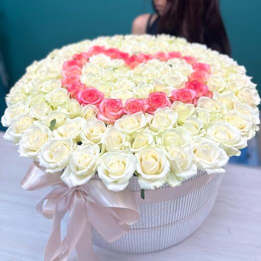 101 Роза в дизайнерской коробке из страз😍