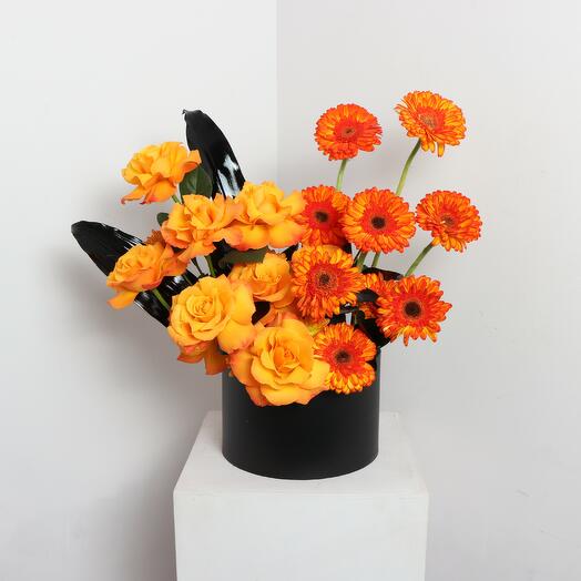 Black Dracula Halloween Flowers