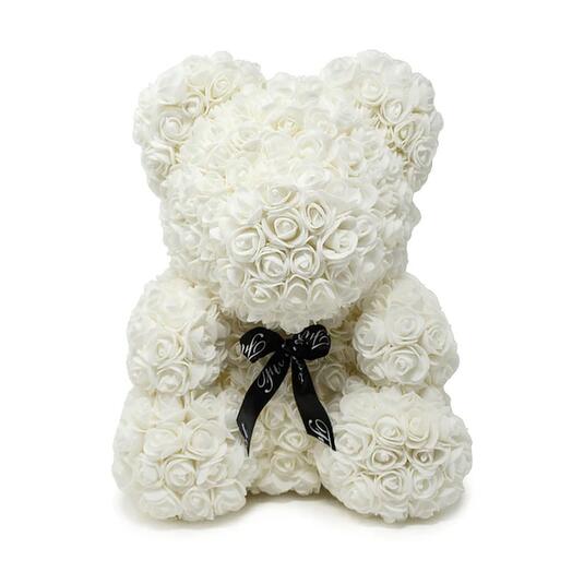 Foam Teddy Bear white, 40 cm