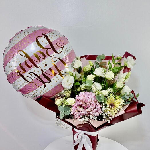 Charming Birthday Bouquet - Elegant Whites and Soft Pinks